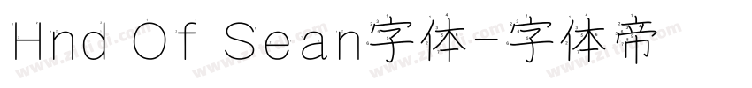 Hnd Of Sean字体字体转换